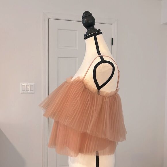 NWT Anthropologie Ruffle Crop Top Women Size XXS - Picture 3 of 8